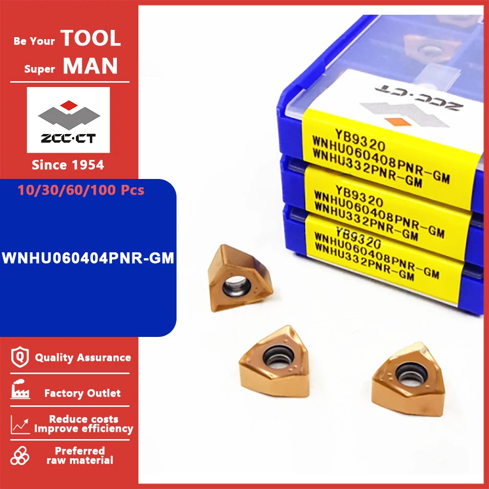 

Фрезы ZCC CT Original WNHU060404PNR-GM, твердосплавные токарные и фрезерные инструменты WNHU 060404PNR GM