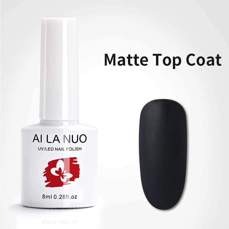 Capa Base de goma para uñas, 8ml, sin necesidad de limpiar, capa superior de piel mate, esmalte de Gel de imprimación de cristal, pegamento UV, accesorios para uñas