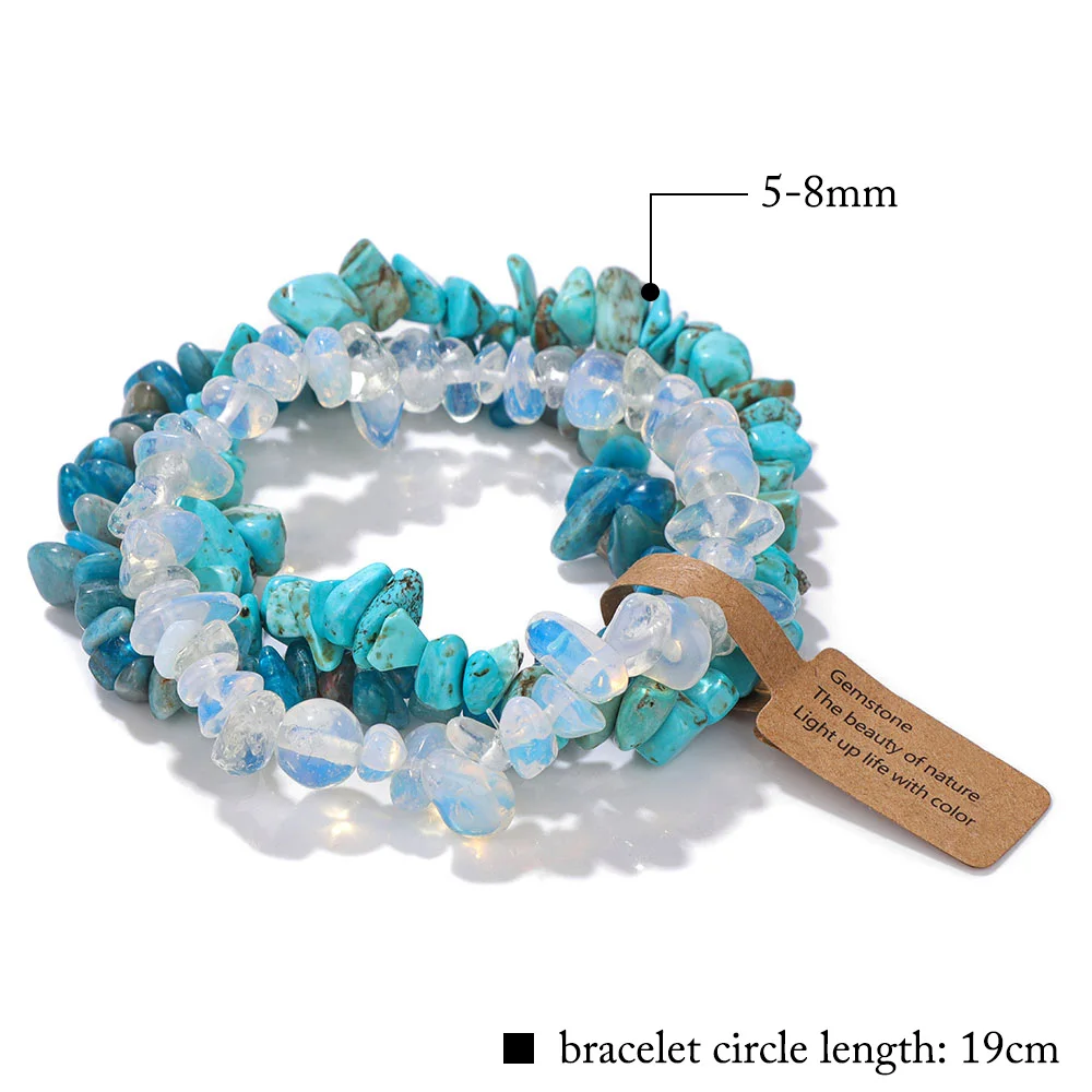 Irregular Natural Stone Bracelet Crystal Quartz Amethysts Tiger Eye Chips Gravel Beads Bracelets for Women Men Healing Jewelry
