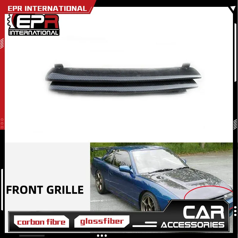 

Front Bmuper Grill For Nissan S13 PS13 Silvia Carbon Fiber GTR Style Fibre Grill Mesh Grills Accessories Car-Styling