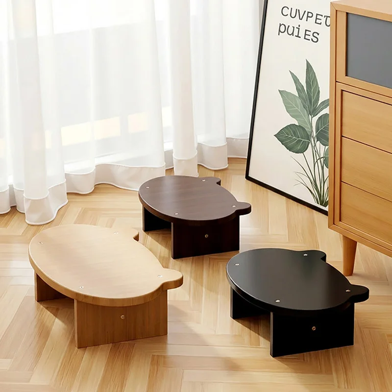 Wooden Undertable Footrest Household Solid Wood Foot Stool Ergonomic Office Footstool Under Desk Pressure Relief For Home Office