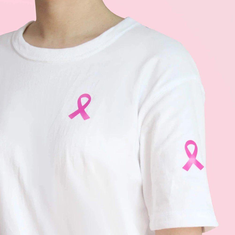 

320pcs Pink Ribbon Stickers Breast Cancer Awareness Decorative Decals Women Health Promotion Longlasting Design