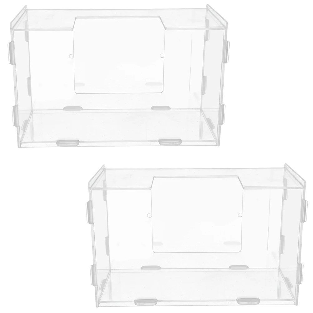 

2pcs Feeder Acrylic Bunny Hay Rack Large Container Capacity Rabbit Hamster Easy Clean Storage Container Pet Supply