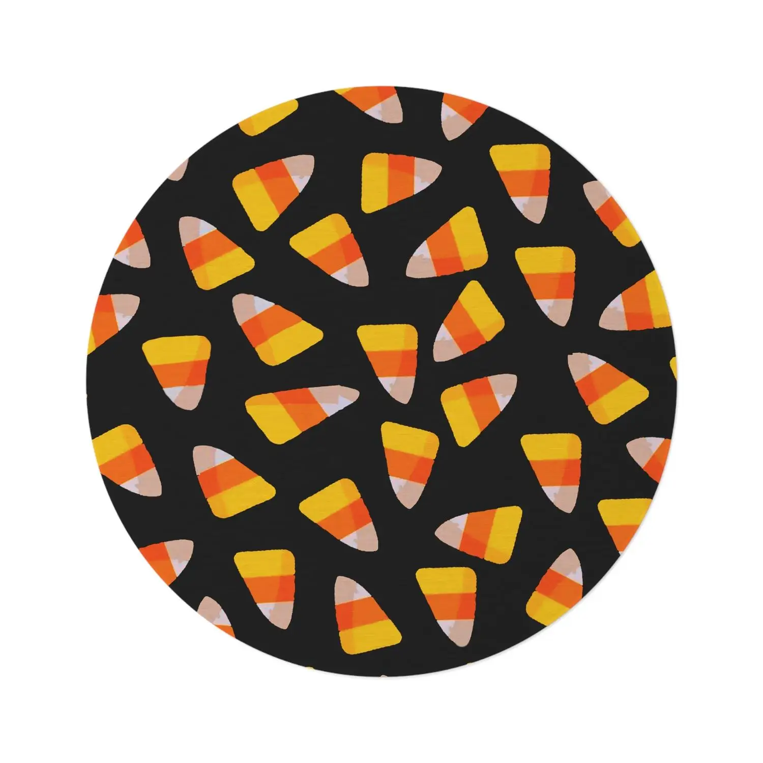 [Room Decoration Carpet] Candy Corn Halloween Round Carpet