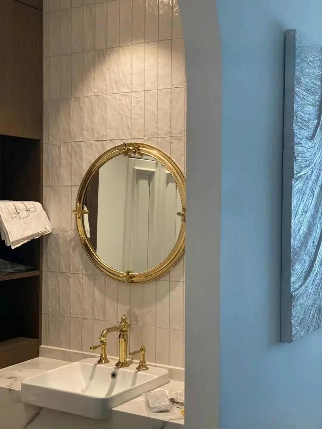 حوض غسيل منزلي جديد بيضاوي الشكل تحت العداد مقاس 24 بوصة #1