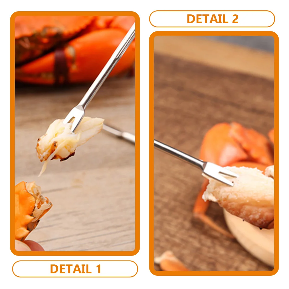 

24pcs Seafood Needle Walnut Crackers Stainless Steel Tools Peeling Eating Crab Lobster Nut Picker Forks Kitchen Accessories