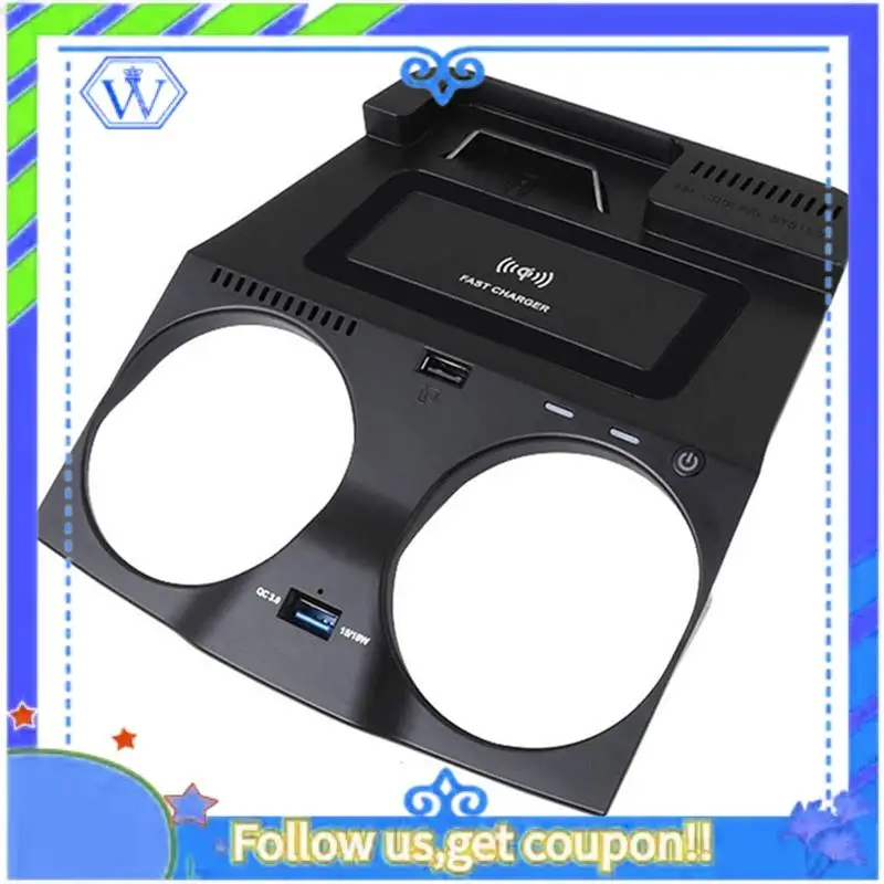 M46K-Car QI Wireless Charger Induction Phone Holde For BMW 5 Series G30 G38 G32 M5 6GT 2017-2021 15W Fast Charging Plate