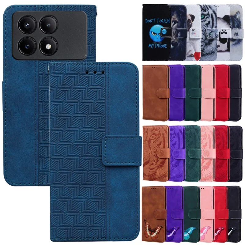 X6 Leather Case For Xiaomi Poco X6 Pro 5G Magnetic Flip Wallet Case Cover For Xiomi Mi Poco X6 PocoX6 X6Pro 2024 Card Slot Cases