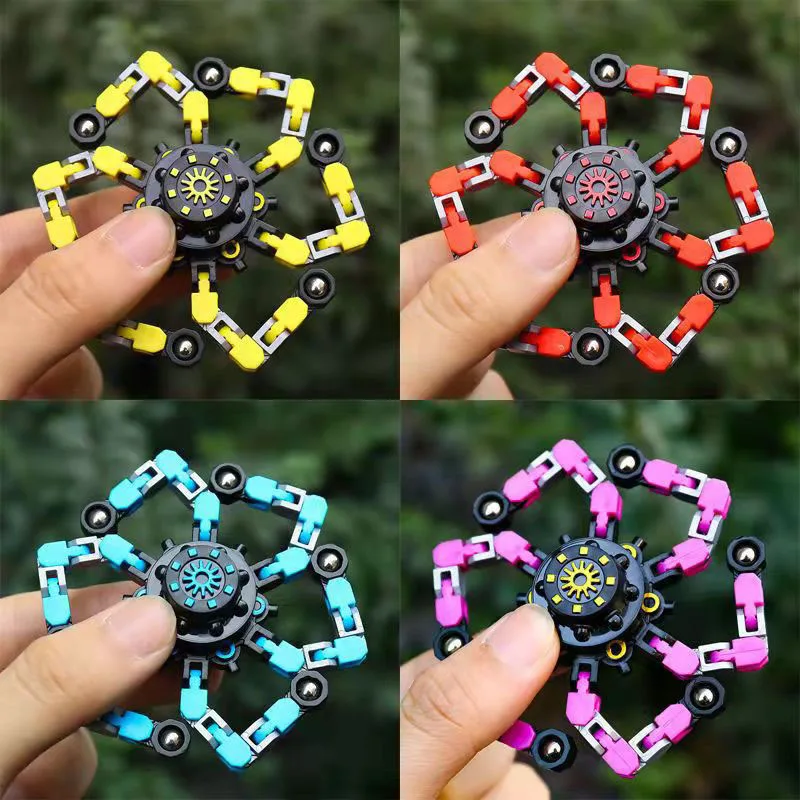 

Kid Antistress Chain Fidget Spinner Toy Anti Stress Relief Toy Deformable Hand Spinner Child Adult Chain Decompression Gifts