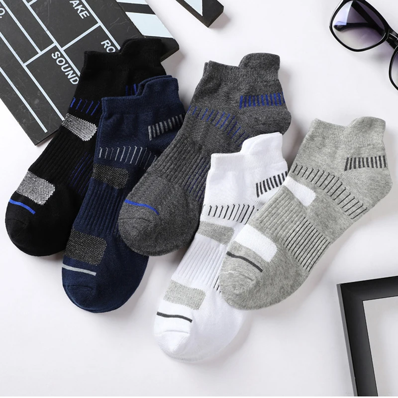 Cotton Short Socks for Male High Quality Women\'s Low-Cut Crew Ankle Sports Mesh Breathable Summer Casual Soft Men Sock EU40-47