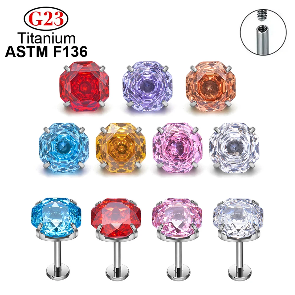 Body Jewelry Wholesale - 1/10Pcs ASTM F136 Titanium Top Internal