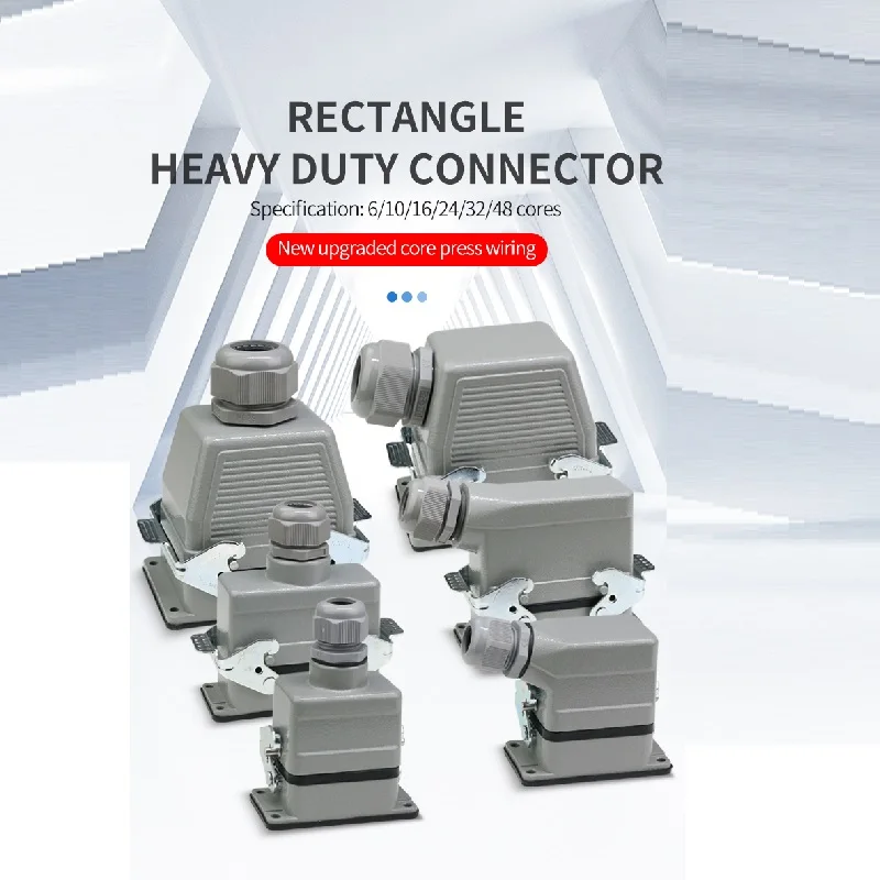 6/10/16/24/32/48 Core Pins Heavy Duty Connector of Push In Shrapnel Connection More Quick Industrial Waterproof Plug Socket 16A