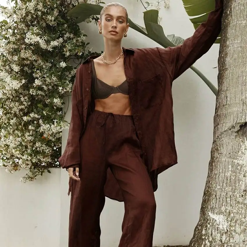 طقم أطفال وسراويل كاجوال من Faionable ملابس نسائية طويلة من Sve لموسم الخريف بدلة نسائية عالية الجودة