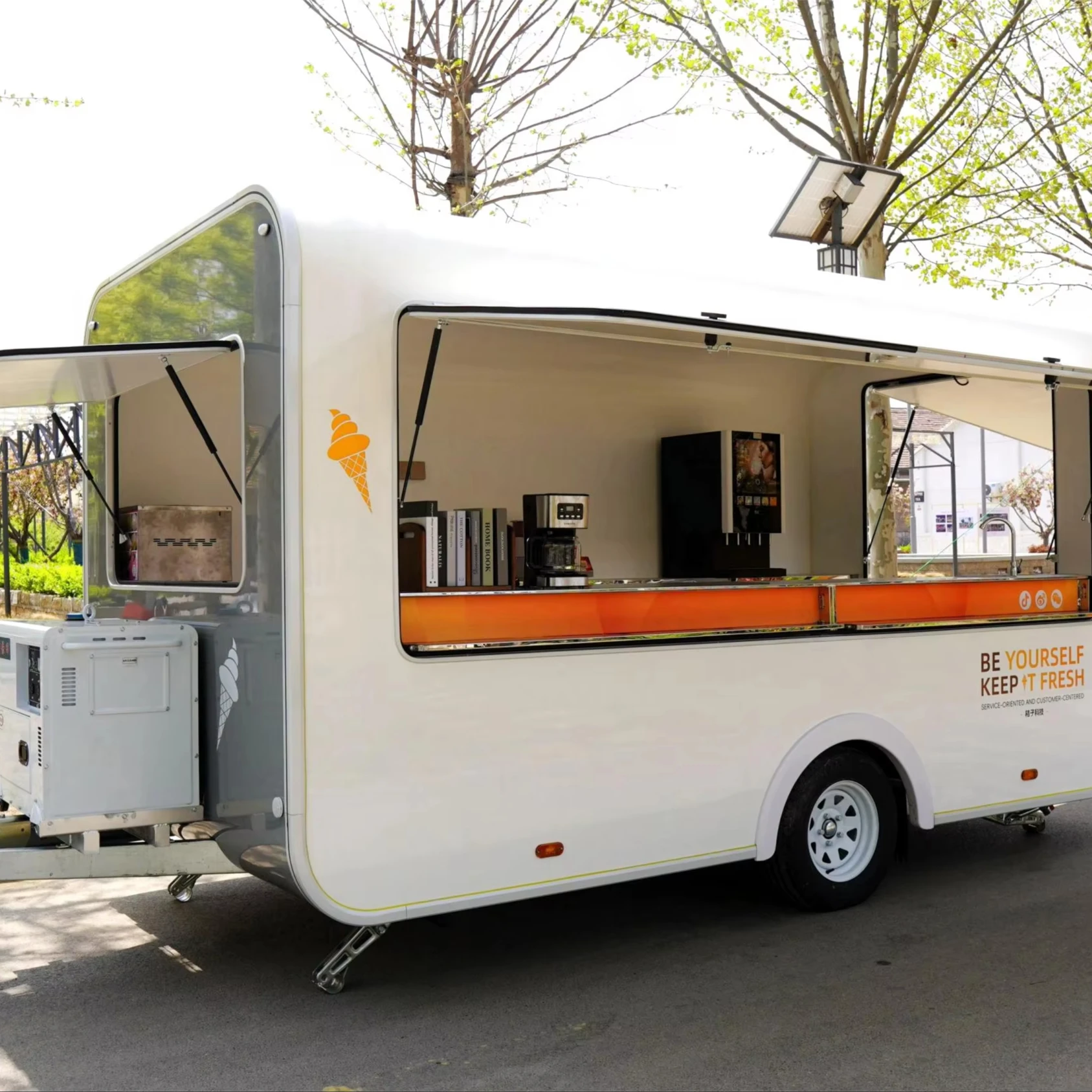 Fully Welded Food Truck Food Trailer Concession Trailer with Three Burner Stove for Tacos and Quesadilla Sales