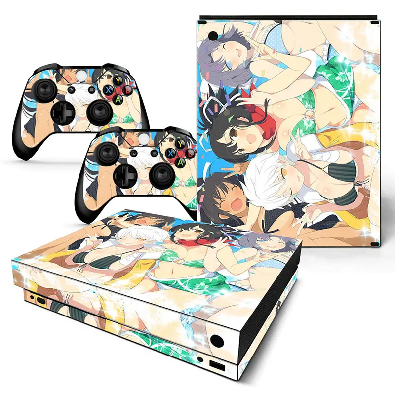 anime girls new game Ideal Design Vinyl Console Skin Sticker for Xbox One X TN-XBONEX-5236