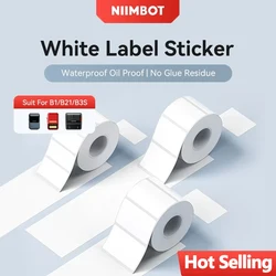 Niimbot B1 Label White Sticker Waterproof Paper Label Anti-Oil For B21 Mini Portable Thermal Printer Adhesive label printer Hot