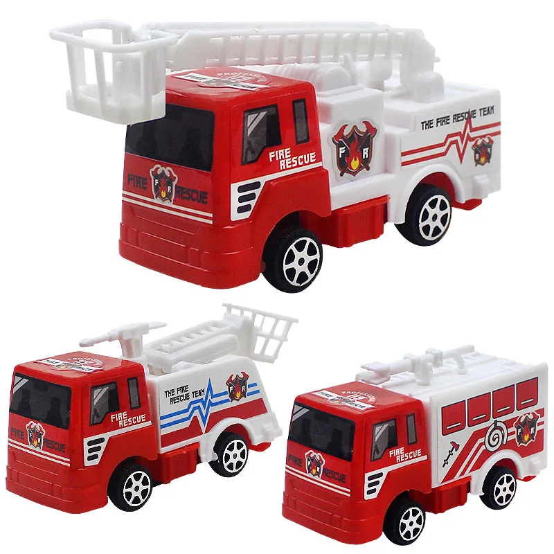 

3Pcs Kids Pull Back Car Toy Simulation Fire Car Set Rescue Car Ladder Car Sprinkler Model Kids Puzzle Toy Car Best Boy Gifts