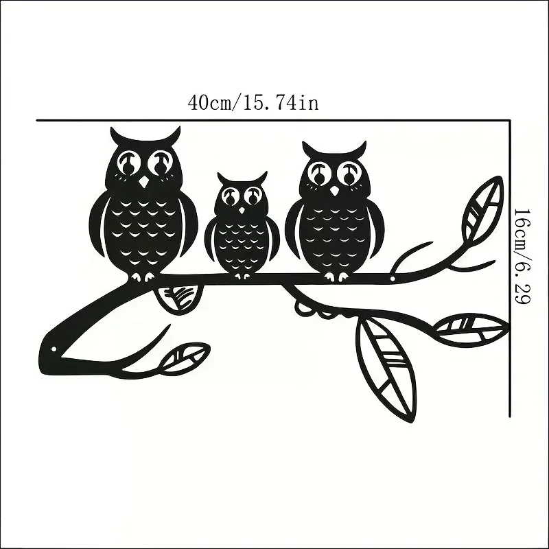 

CIFBUY Decoration Independent Station Metal Decor Iron Art Owl Decorative Garden Crafts Kitchen Bathroom LivingRoom Bedroom Home