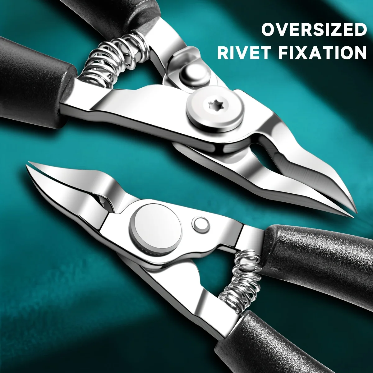 مزيل أظافر ذو طرف مدبب شديد التحمل، مناسب لتقليم أظافر القدم الصلبة/السميكة، تصميم فكي كبير #3