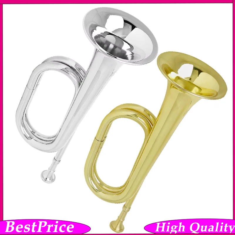 Bugle Call Trumpet Beginner Student Brass Stride Horn Cavalry Horn Military Chong Fenghao Pure Copper Step Trumpet