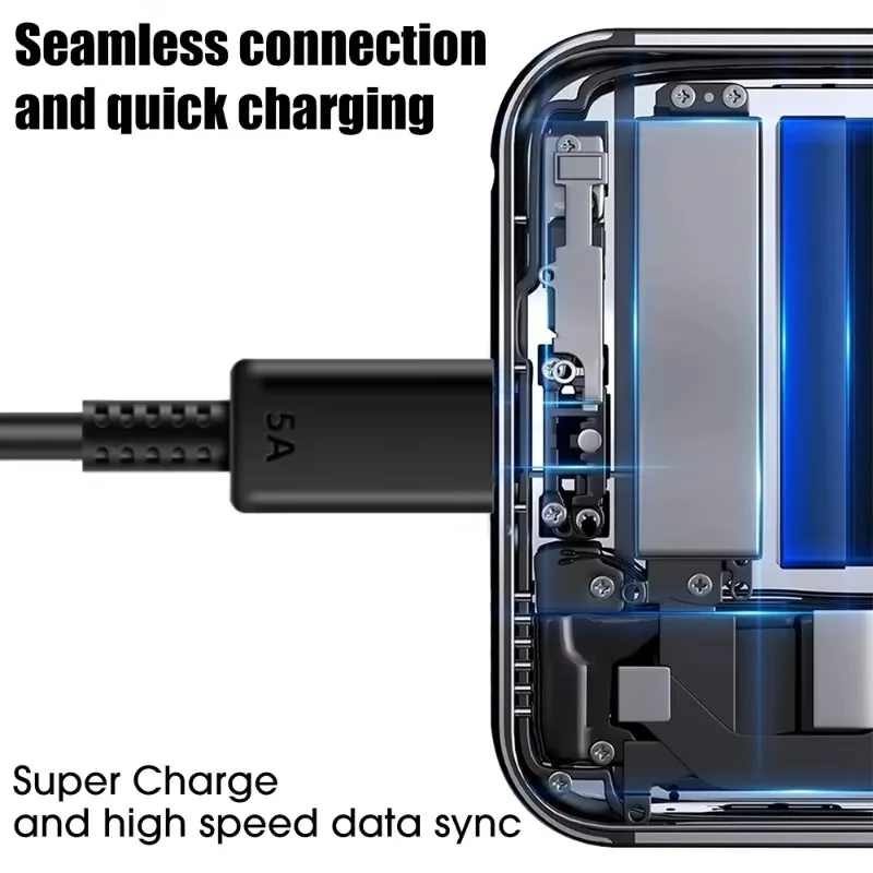 PD 45W USB Type C Data Cable For Samsung Galaxy S24 S23 S22 Ultra Plus Note 20 A54 5A Fast Charging Dual Type-C Charge Date Wire