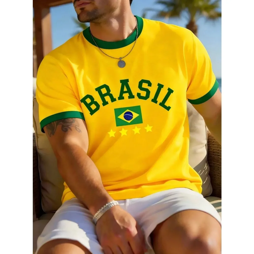 European and American Men's Summer Brazilian Striped Fashion