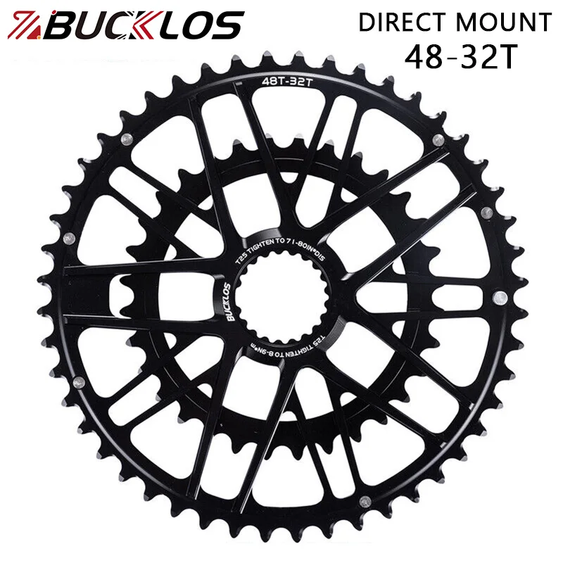 

BUCKLOS Bicycle Direct Mount Chainring 48-32T Road Bike Chainwheel Double Speed Road Bicycle Chain Ring for SHIMANO