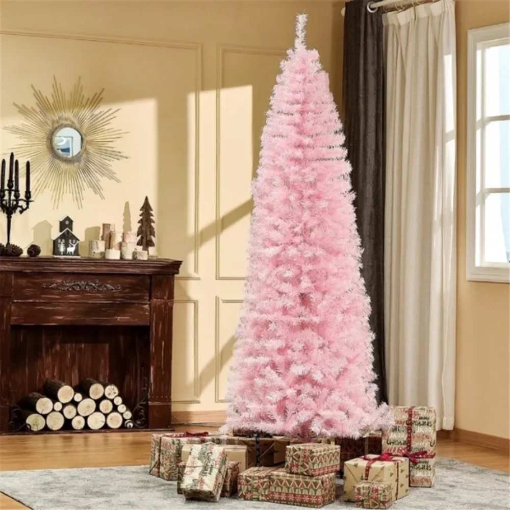 

The Seven-foot-tall Artificial Christmas Tree Has A Realistic Style And Plastic 818 Branches To Give The Tree A Full Look