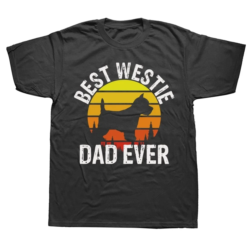 Best West Highland White Terrier dad ever Western dog lover fashion street wear vintage men ladies universal T-shirt