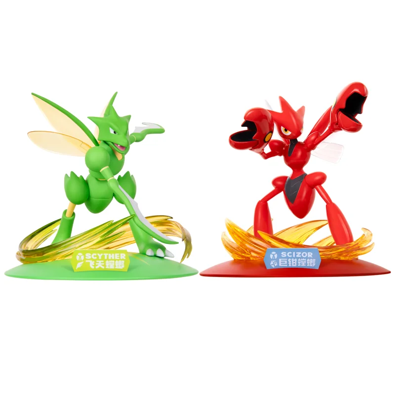 Funism Original Pokemon Action Figures Scyther Scizor Exquisite Anime Game Figure Collectible Cartoon Model Ornament Toy Gift