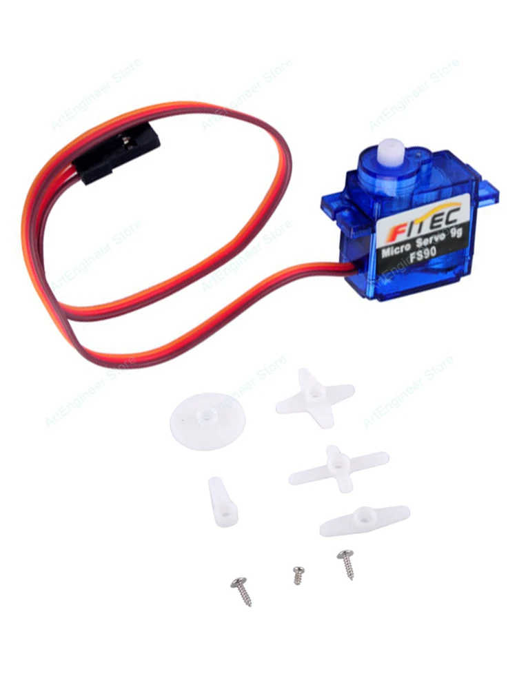 9 グラムマイクロサーボモーター Feetech FS90 4.8V 6V サーボアーム 120 度リモコンヘリコプタードローンアーム RC カー DIY ロボットおもちゃ
