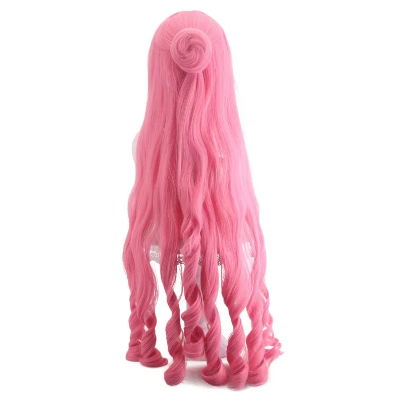 Anime Perona Cosplay parrucca rosa donne adulte principessa capelli lunghi ricci accessori resistenti al calore puntelli di Halloween Party