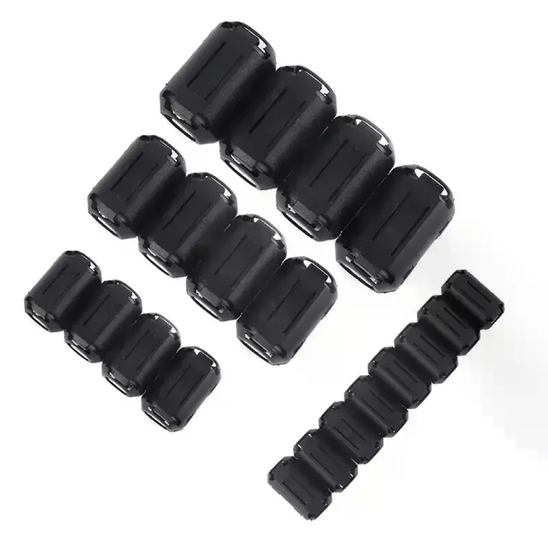 Web Shield Ferrite Ring Core Clip-on Bead EMI RFI Noise Filter for USB Cable