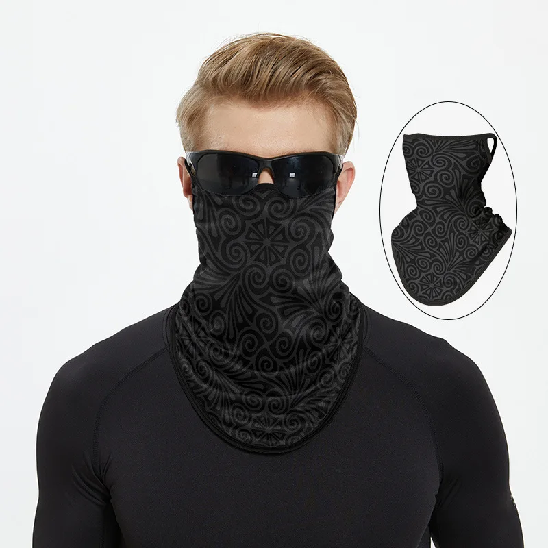 Dry Quick Face Balaclava Men Face Shield Cover Earloop Elastic Cycling Headgear Women Motorcycle Bike Mask Windproof Sunscreen