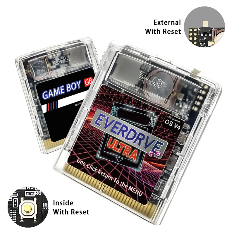 

Для игрового картриджа Gameboy Color Multi Game Boy 2000 в 1, реальная тележка Everdrive подходит для GB GBC GBA SP OV S4 версия с сбросом