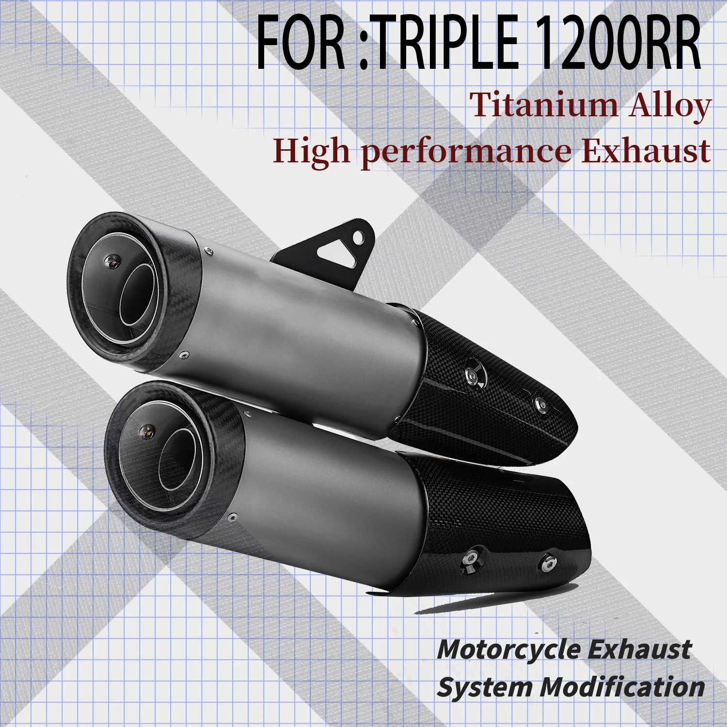

For Triumph Speed Triple 1200RS RR 2021-2024 motorcycle Exhaust System Pipe Slip on Dual Muffler For Triumph Speed Triple 1200RS