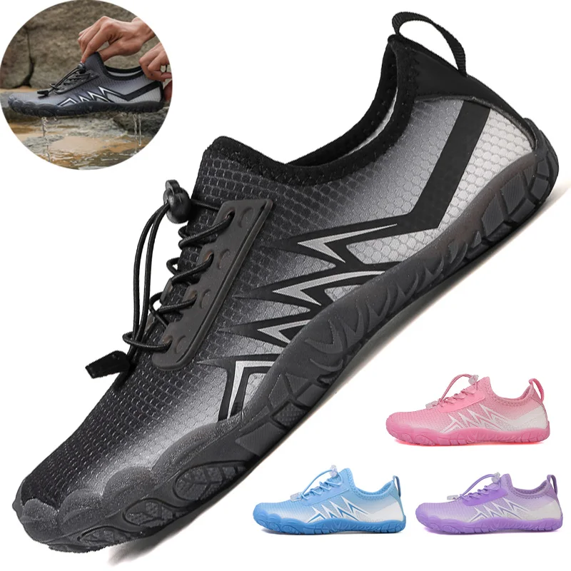 2025 Quick-drying Men and Women Aqua Shoes Mens Barefoot Swimming Walking Shoes Couple Summer Anti-slip Casual Beach Sneakers