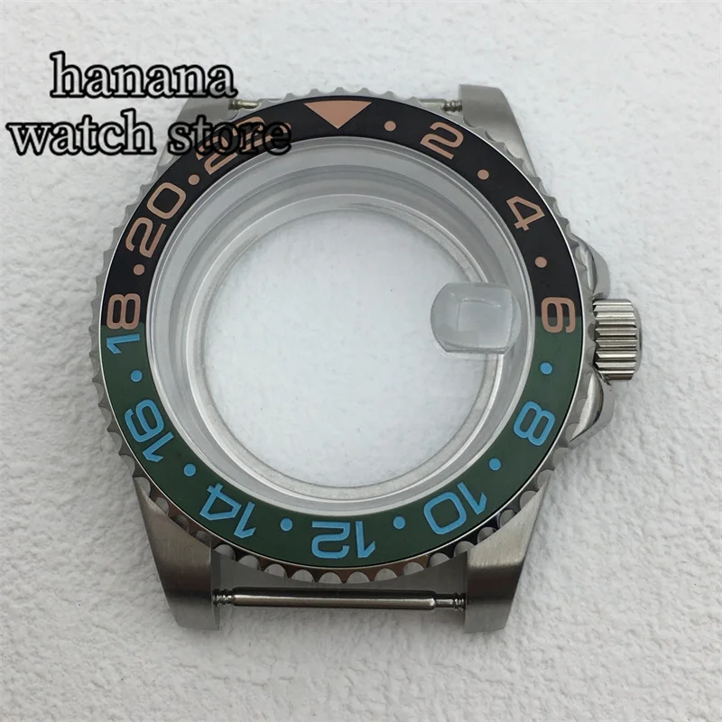 Серебряный корпус часов BLIGER с сапфировым стеклом 40 мм подходит для механизма NH35 NH36 NH34 ETA2824 2836 PT5000 Miyota8205 8215 Mingzhu DG2813 3804