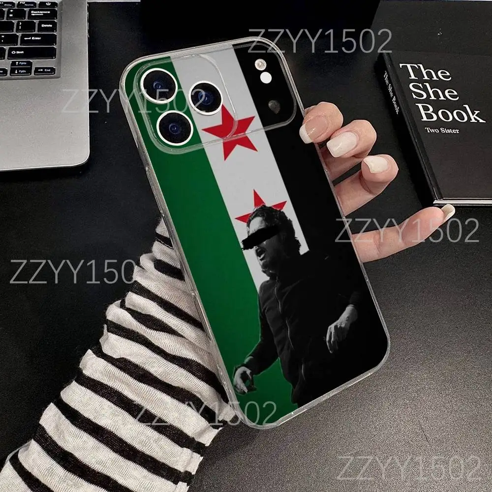 Funda de teléfono con bandera de la revolución siriana para iPhone 17,16,15,14,13,12,11 Pro,Max,Plus,X,XS,XR,SE4,E Mini transparente suave