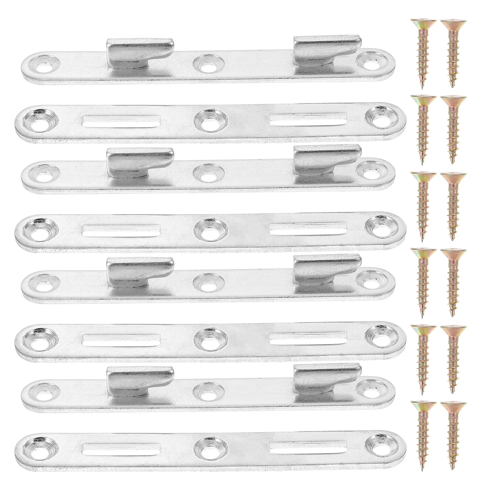 

4 Sets Bed Rail Fasteners Frame Hardwares Connecting Fittings Twin Railing Furniture Iron Brackets Toddler