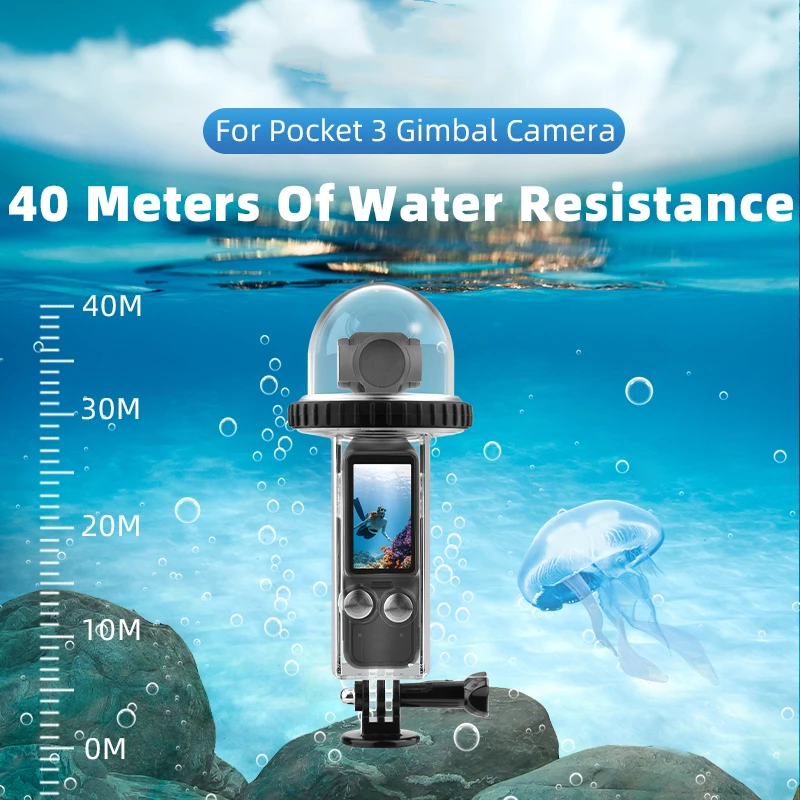Suitable for DJI OSMO POCKET 3 waterproof case  camera 40 meter diving protective cover accessories