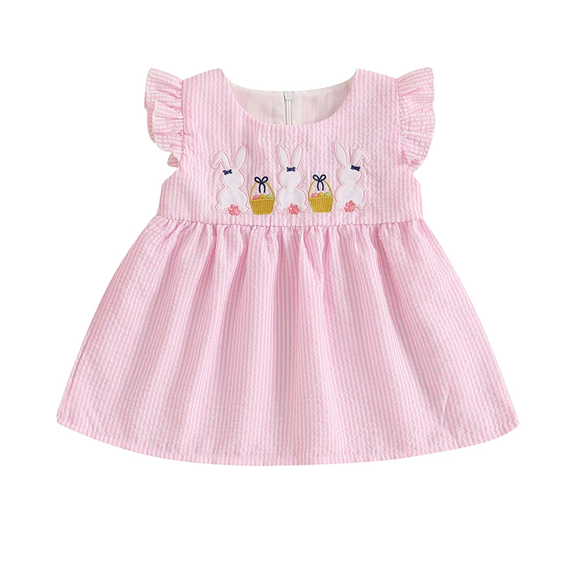 Baby Girl Easter Outfit Infant Girl Easter Dress Toddler Cute Bunny Basket Clothes Spring Summer Princess Dresses