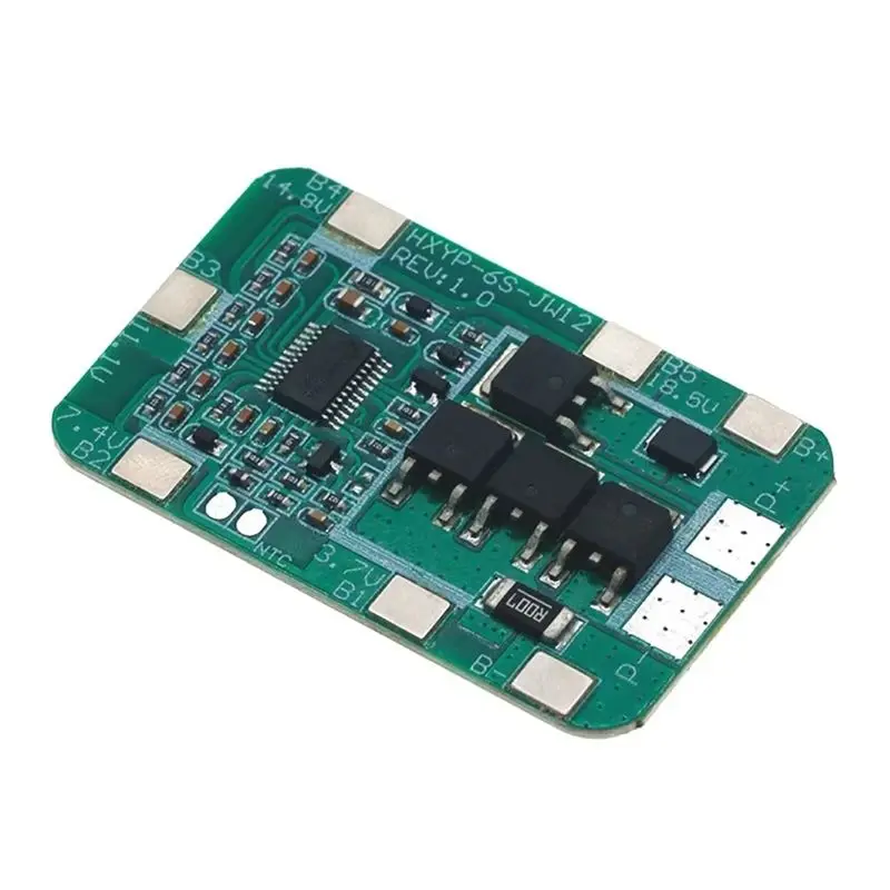Y47A 6-Series 22.2V 18650 Lithium Battery Protection Board 25.2V 14A PCB Module for LED Light