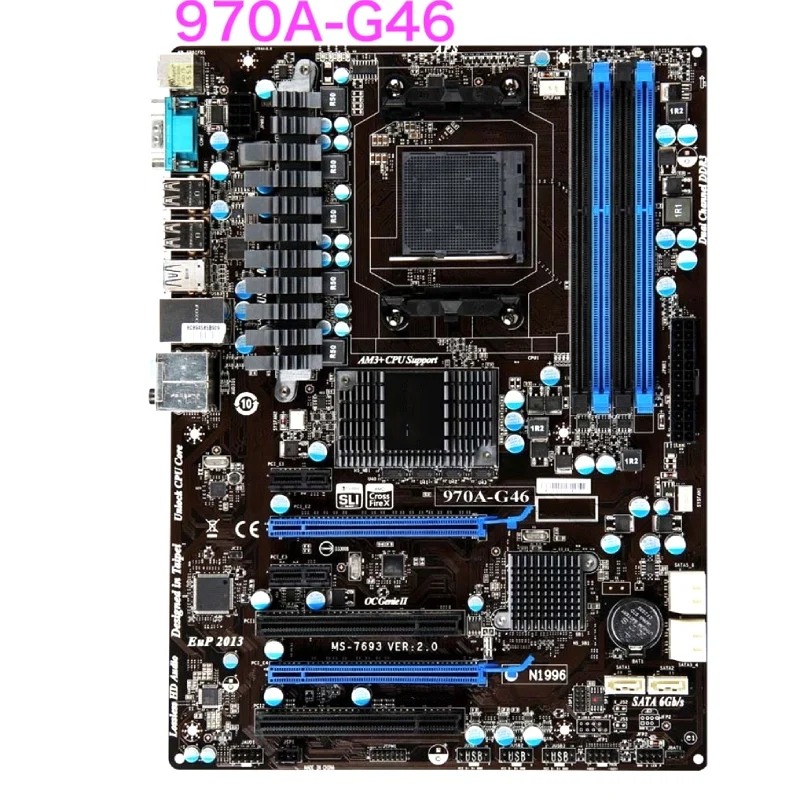 

Suitable For MSI 970A-G46 Desktop Motherboard MS-7693 VER:2.0 SATA3 DDR3 Mainboard 100% Tested OK Fully Work