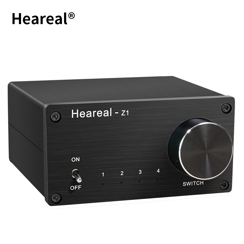 Heareal-Récepteur audio HIFI Z1, 1in, 4out, 1out, commutateur de signal, volume réglable, son stéréo sans perte, convertisseur de canal pour touristes