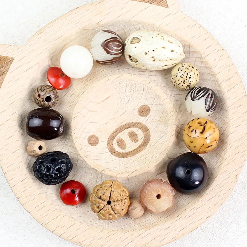 1pack Various Natural Bodhi Seeds Irregular Beads Handicraft Bracelets Necklace Planet Beads DIY Jewelry Accessories Women Men view 4