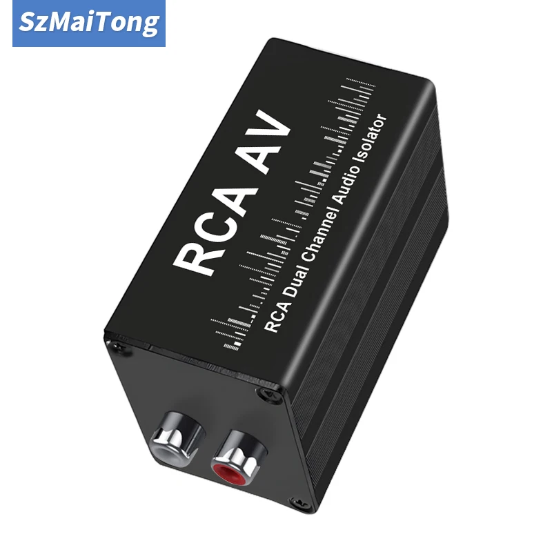 Filtre anti-bruit audio professionnel, isolateur de boucle de masse, 2 canaux RCA, isolateur de signal audio portable pour appareils musicaux