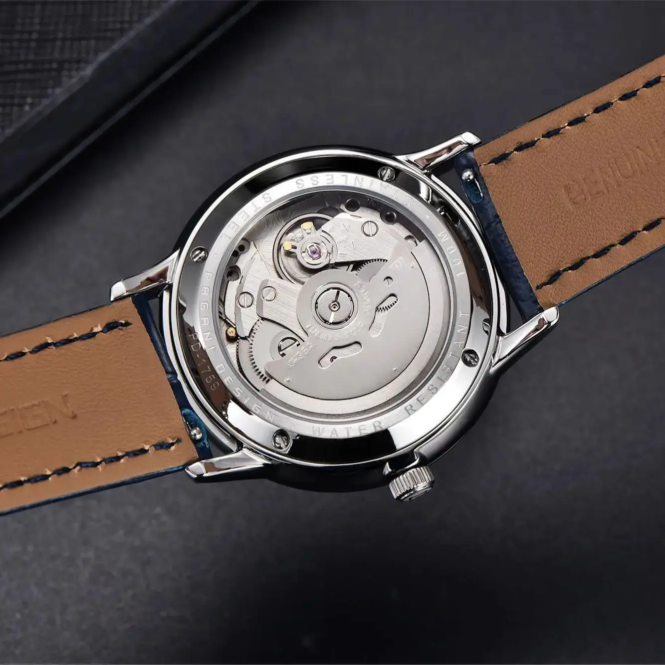 2023 PAGNIDE Design New 40MM Men Automatic Mechanical Watches NH35A Ultra-thin Minimalist Sapphire Dive AR Business reloj hombre