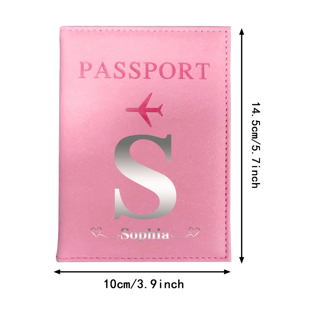 Personalized Customized Name Passport Cover Retro Wallet Travel Accessories Portable Air Ticket Passport Bag Multi-Function