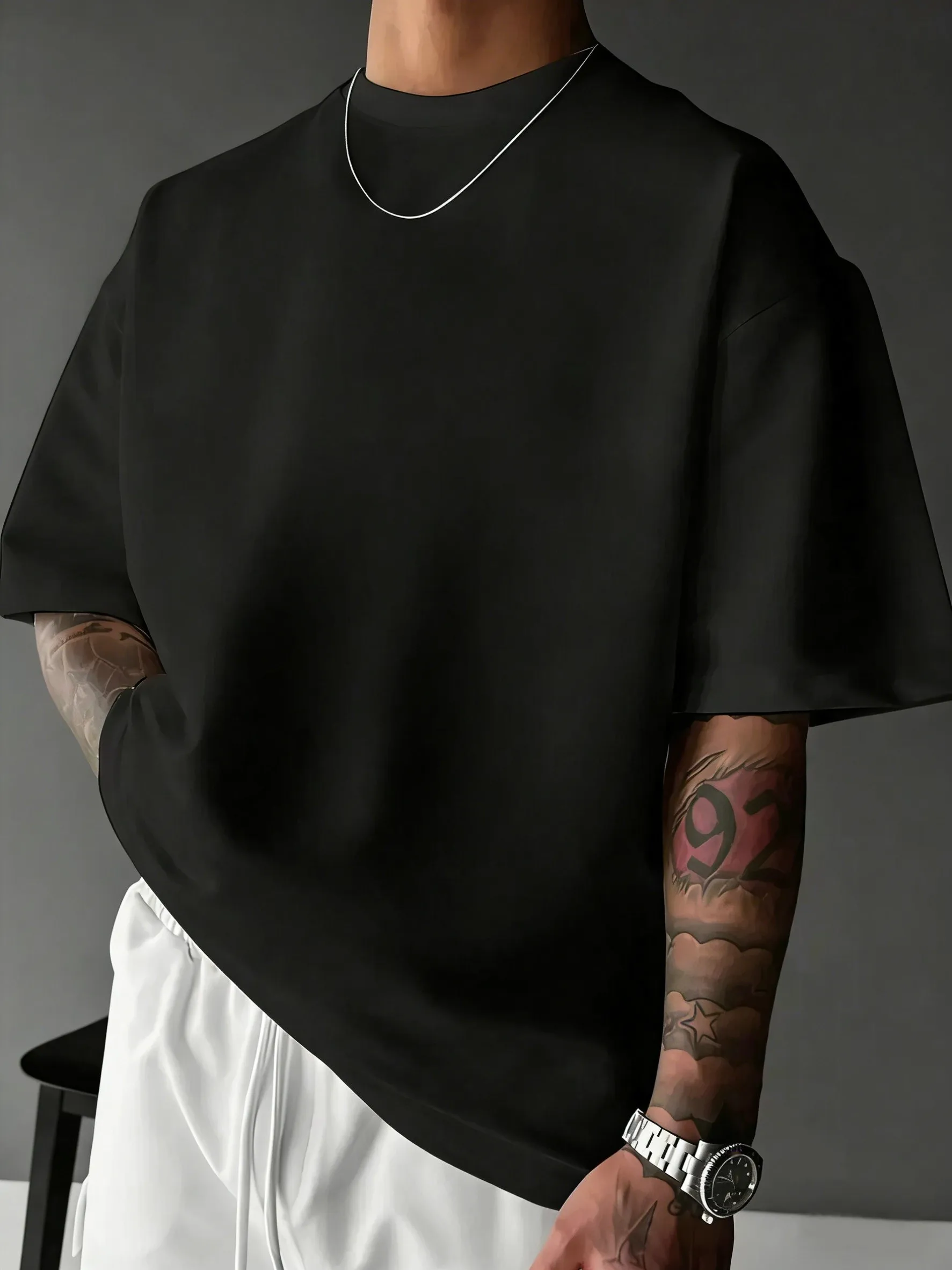 Summer Beach Cotton Short Sleeve For Man's Casual Loose Short Tops Breathable Comfy Basics T Shirts Sport Street Soft Streetwear